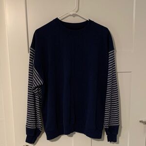 Custom, handmade - Navy Blue Striped Sweater